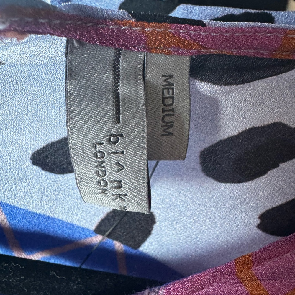 Colorful Patchwork blouse silk - Picture 3 of 3